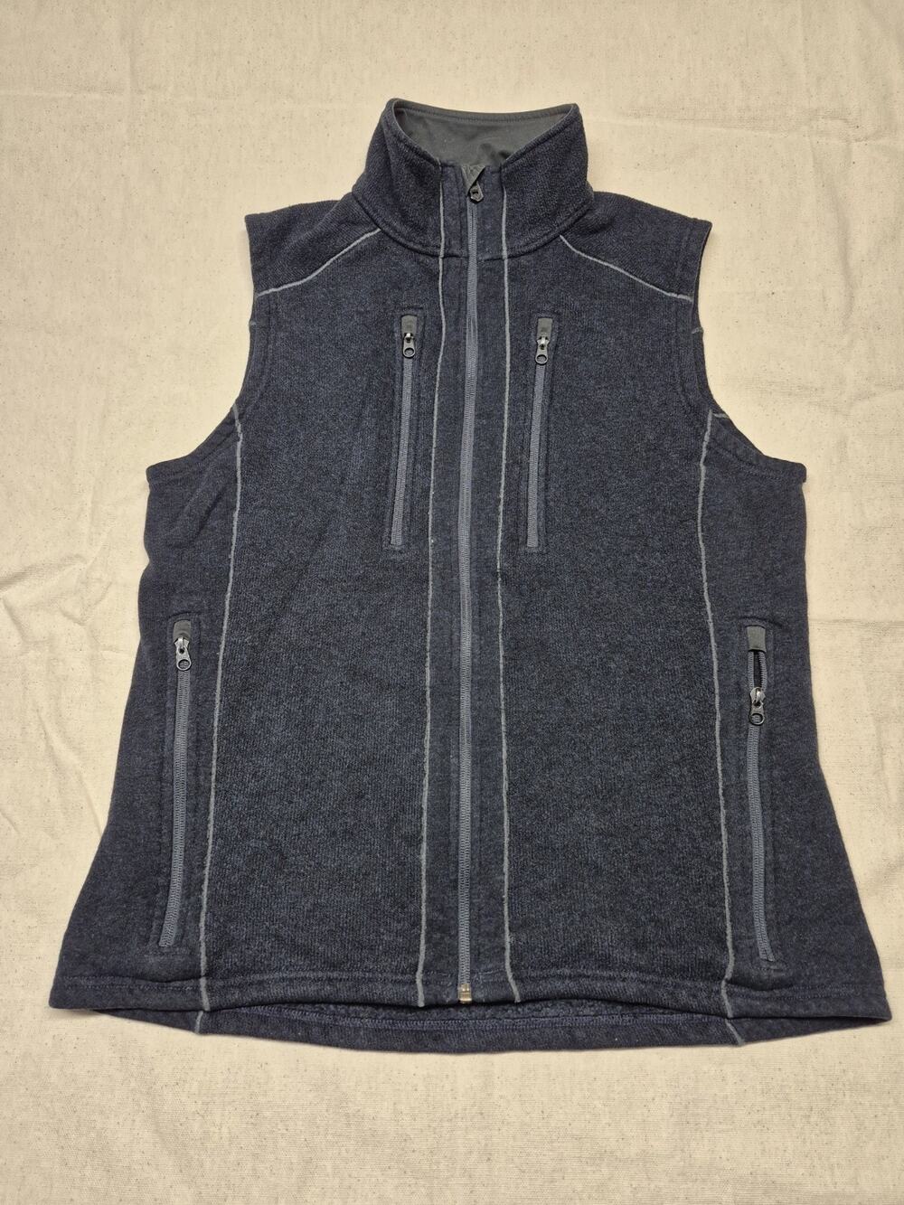 Kuhl Interceptr Vest Men's L Navy Blue Fleece Full Zip Outdoor Hiking